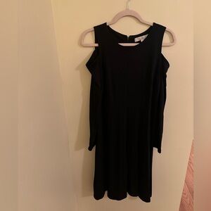 Loft open shoulder long sleeved dress